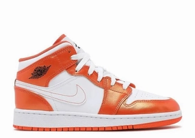 Lightweight EVA Foam Air Jordan 1 Mid Electro Orange (GS)