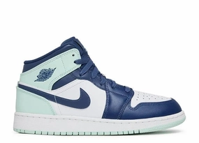 Air Jordan 1 Mid Blue Mint (GS) Textured Grip Surface Running Capability
