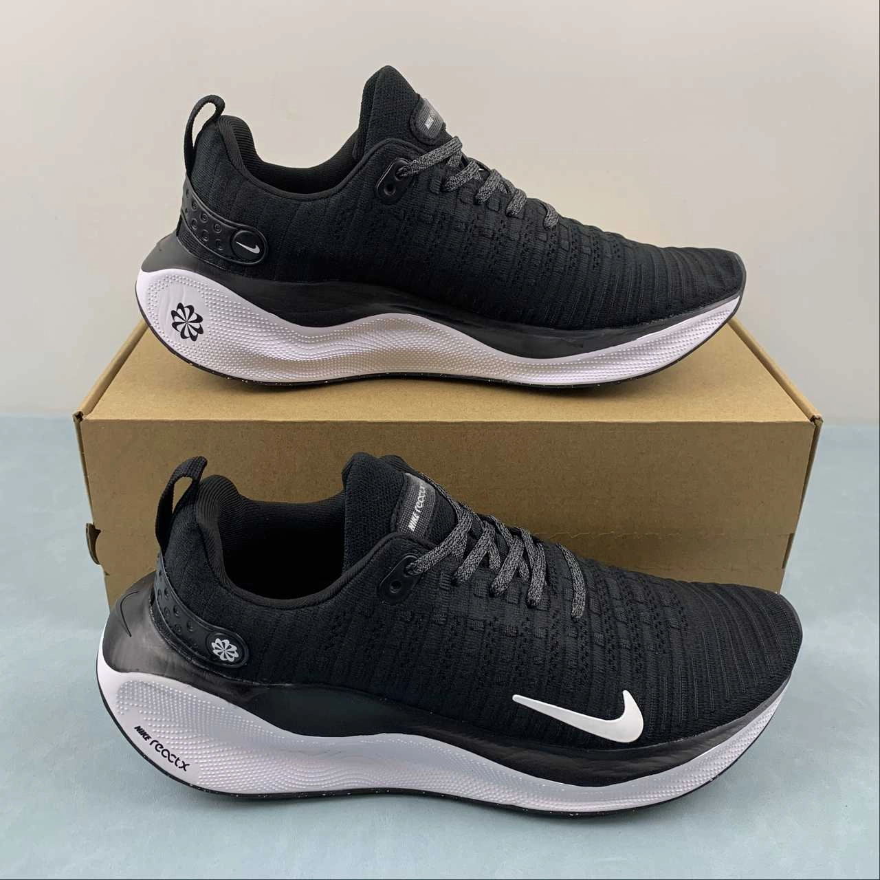 Nike ReactX Infinity Run 4 Black White DR2670-001 hydro - resistant - feature shoes