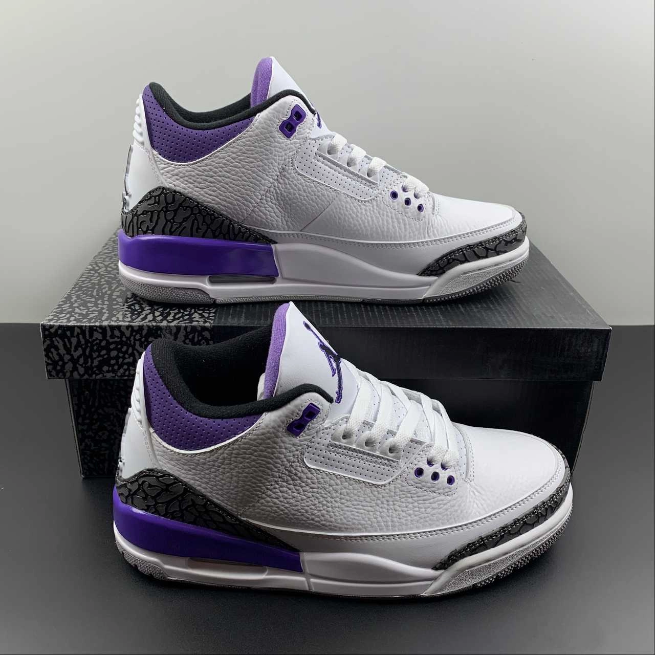 Air Jordan 3 Retro Dark Iris Cement Grey White Black CT8532-105 Mountain Run Urban Pulse