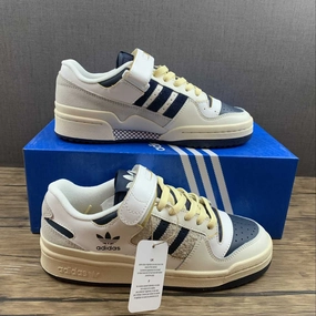 Adidas Forum 84 Low White Dark Blue GZ6427 Multi Layer Cushioning Slip Ride