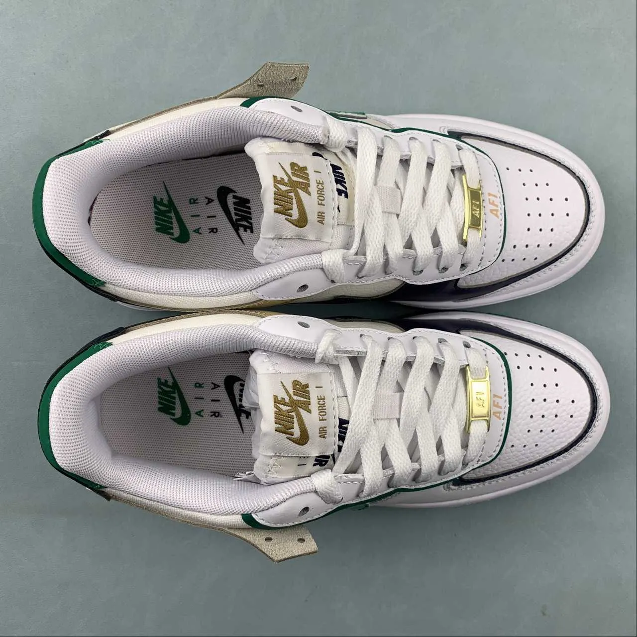 Breathable   fabric Air Force 1 Shadow White Malachite Sesame  DZ1847-102