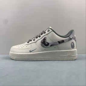 Air Force 1 07 Low BAPE White Gray PF9055-760 Modern Classic Laid Back