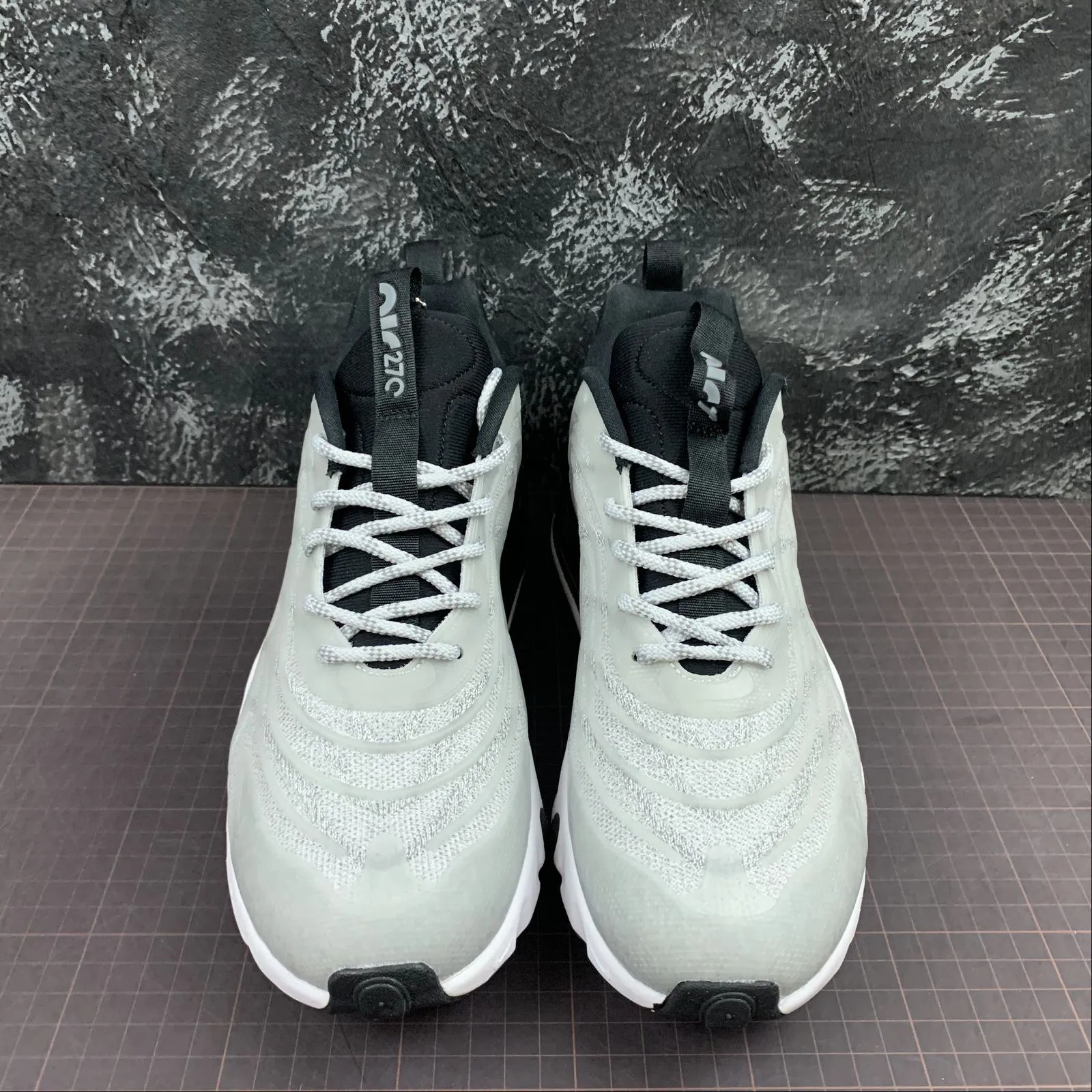 Air Max 270V3 Black Tech Silver Black Noctilucent CD0118-500 running in a zip line area shoes