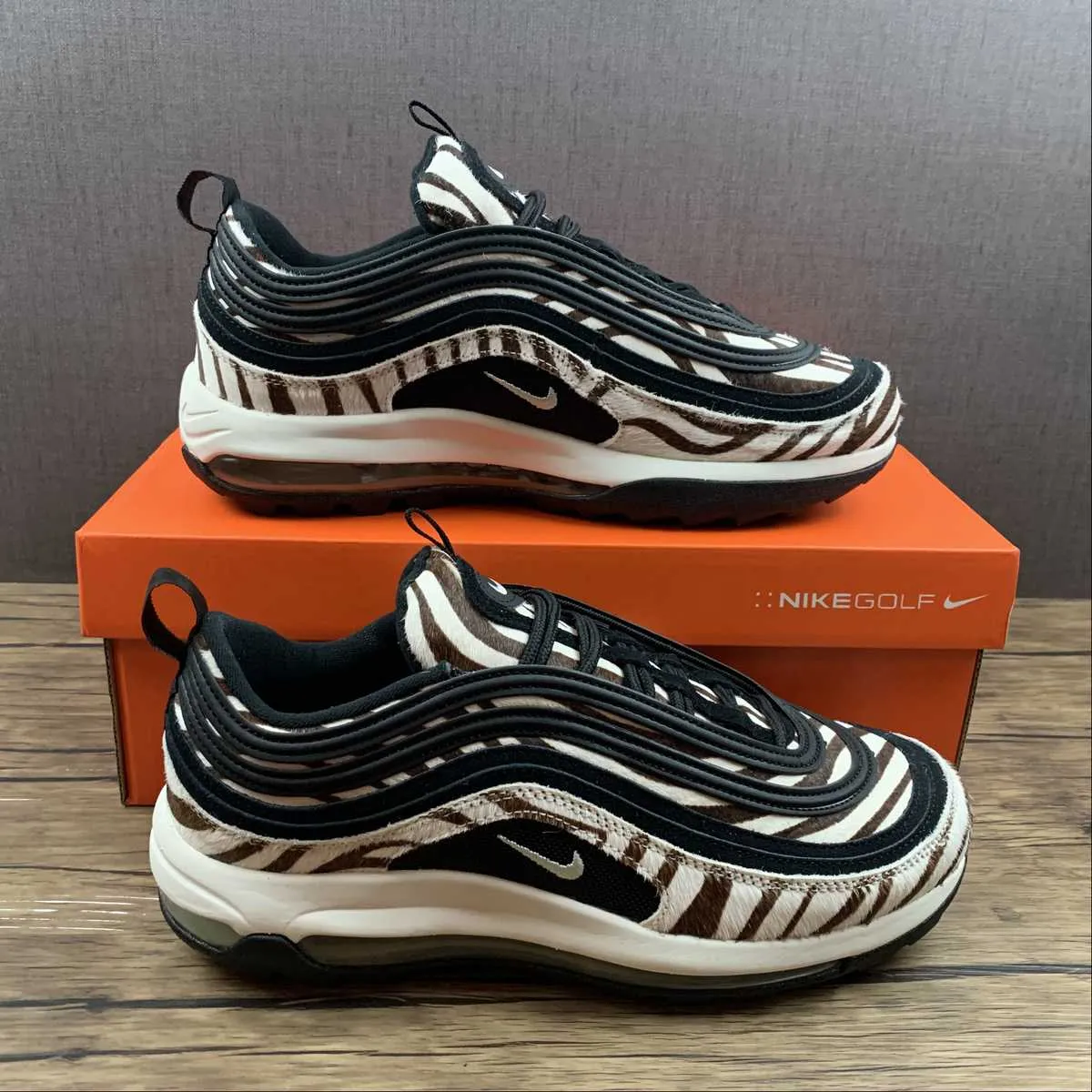 Air Max 97 Golf NRG Zebra Black Tan Sail Jade Aura DH1313-001 fairy - tale - themed running option slow - paced - runner
