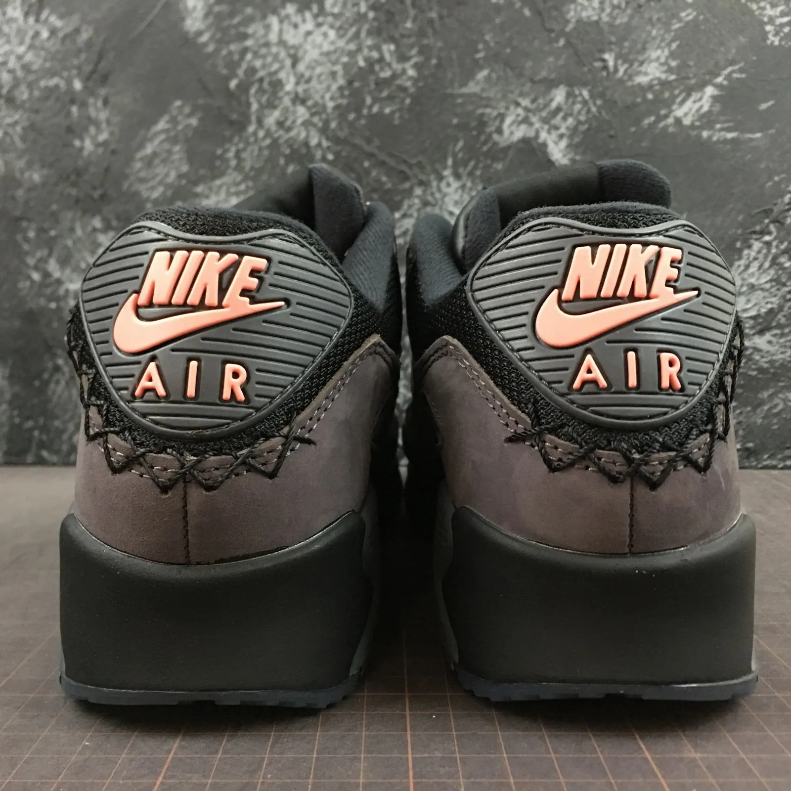 Air Max 90 PRM Side B Sunblush Black Gray Thunder CI6394-001 running in coastal areas