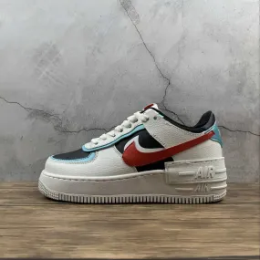 Coastal Style Light Sole Air Force 1 Shadow White Bleached Aqua Black Chile Red DA4291-100
