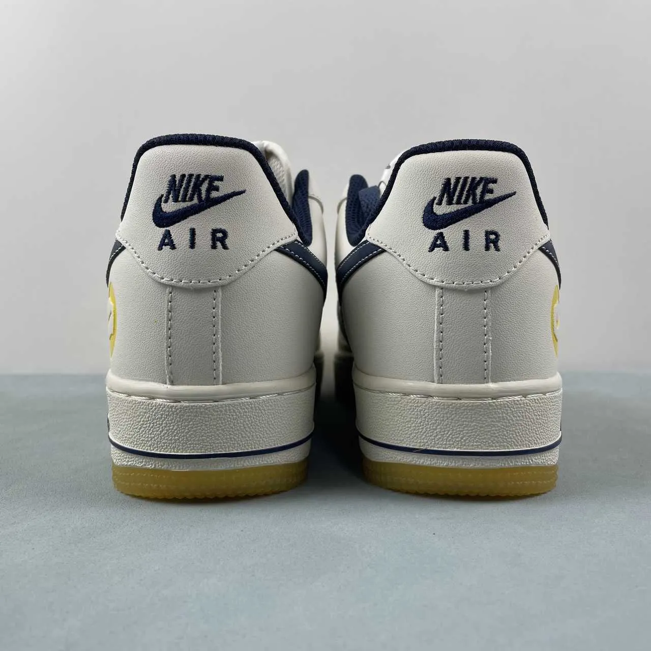 Air Force 1 07 Low Beige Dark Blue Yellow XC2351-033 Comfort Driven Simple Match
