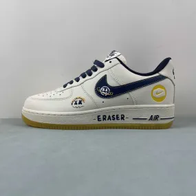 Air Force 1 07 Low Beige Dark Blue Yellow XC2351-033 Sleek Detail