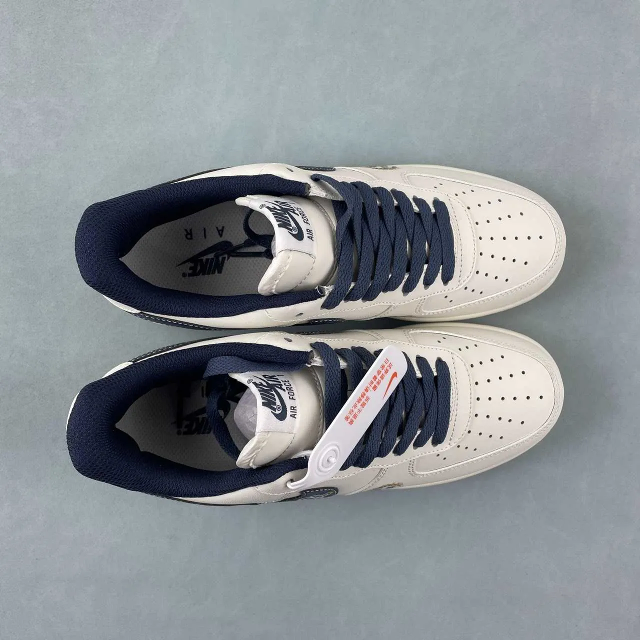 Air Force 1 07 Low Beige Dark Blue Yellow XC2351-033 Chill Essential Stable Motion