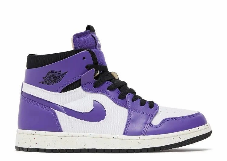 Quick Lace Toggle Walk Tech Air Jordan 1 High Zoom Air Crater Purple