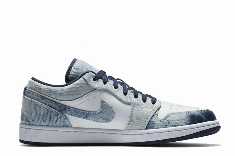Dynamic Heel Counter Air Jordan 1 Low Washed Denim