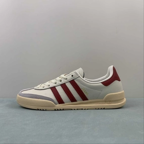 running for stress relief Entry - level Adidas Jeans Chalk White Sand Strata Collegiate Burgundy GY7437