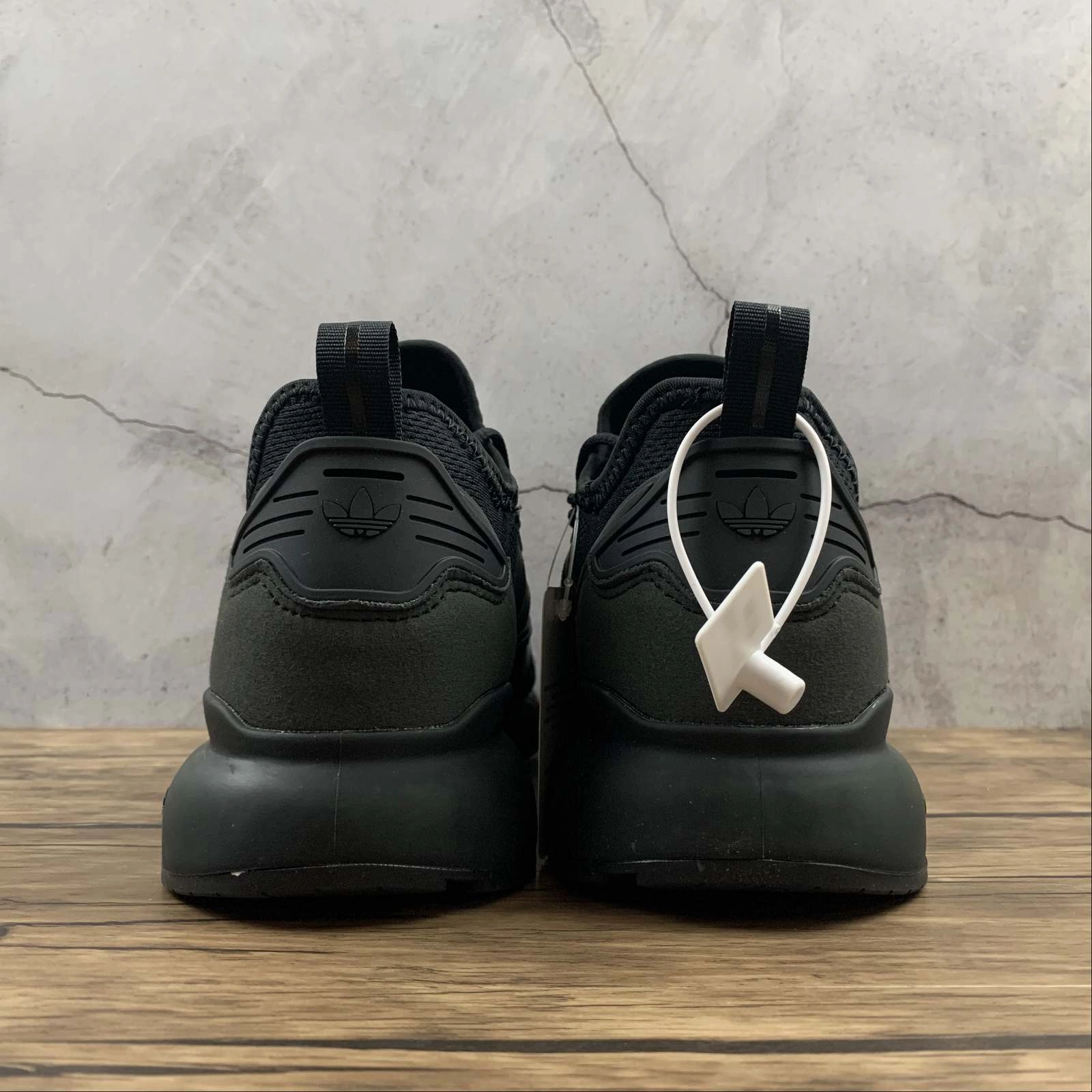 Adidas ZX 2K Boost Black Solar Yellow White FV8453 hook - and - loop - strap shoes