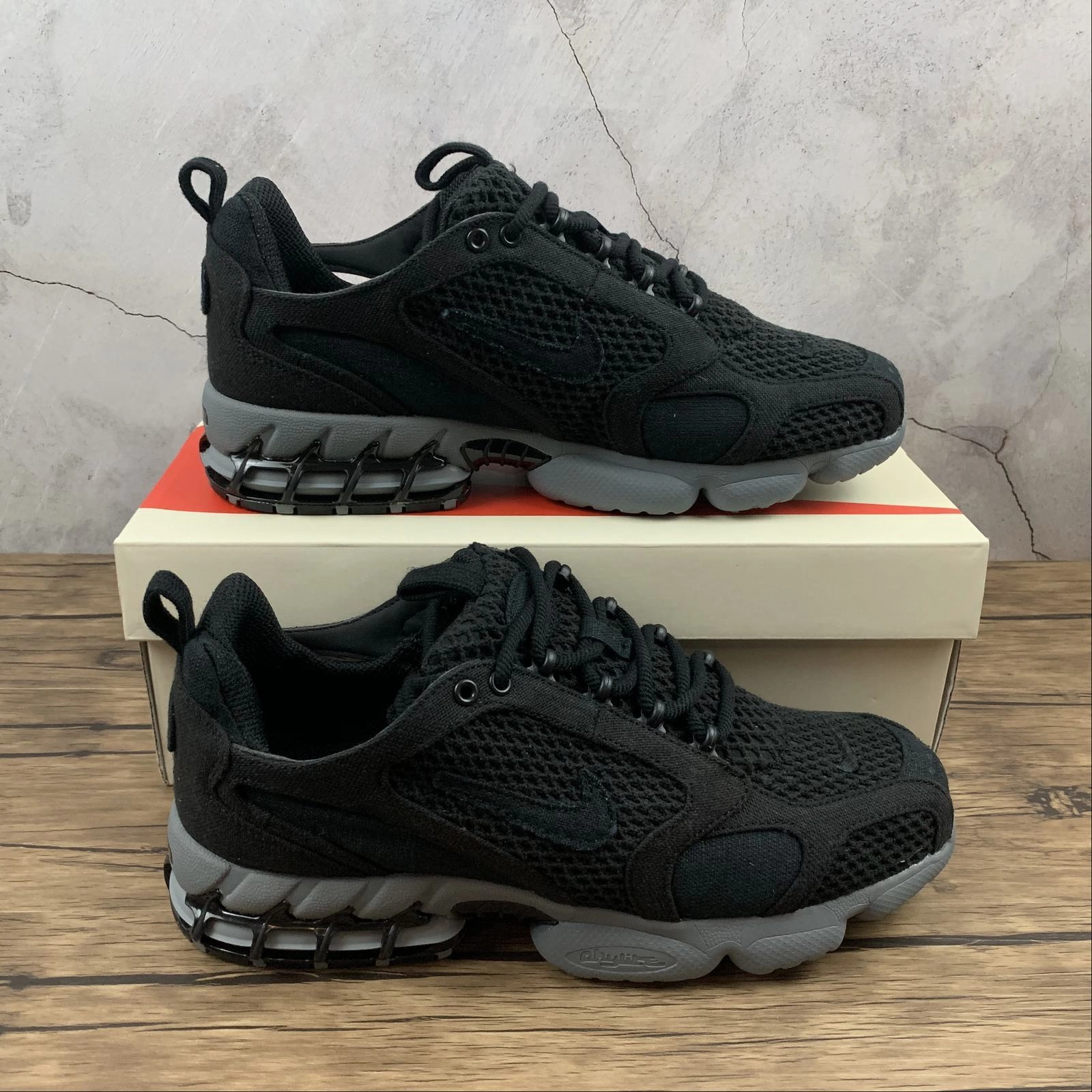 Air Zm Spiridon Cg 2 Stussy Black CQ5486-001 obsession marathoning shoes