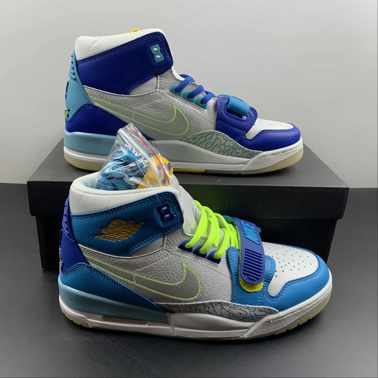 Air Jordan Legacy 312 High White Blue CI4446-400 Compression Molding Frame