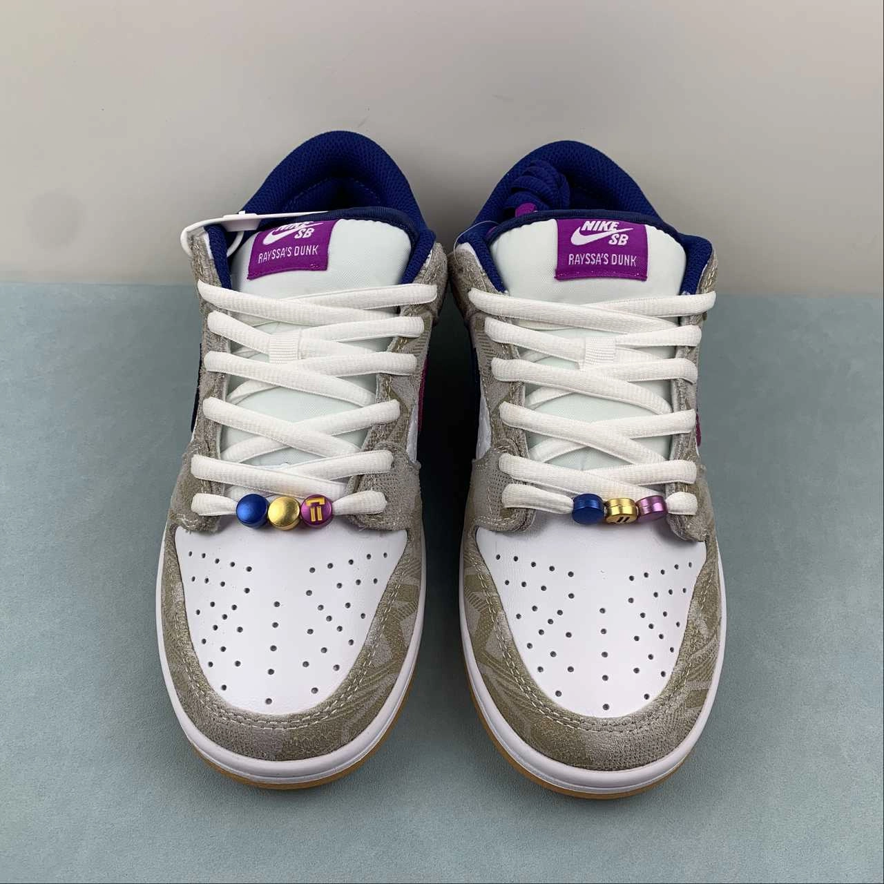 Rayssa Leal x SB Dunk Low Pure Platinum Deep Royal Blue Vivid Purple FZ5251-001 ActiveLifestyle