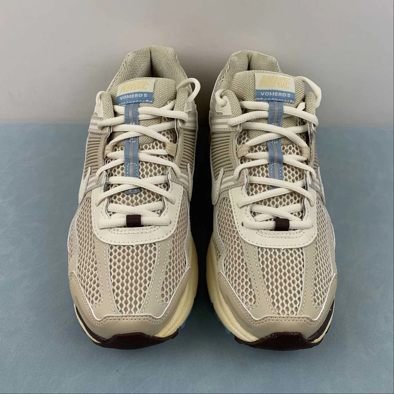 Zoom Vomero 5 Oatmeal Pale Ivory Sail Light Chocolate FB8825-111 Professional Gear Performance Driven