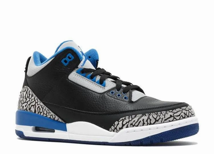 Slip-Resistant Shoes lace up closure Air Jordan 3 Sport Blue