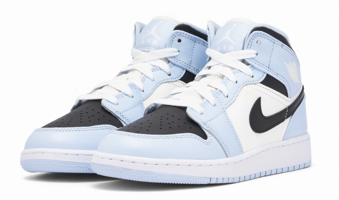 AIR JORDAN 1 MID ICE BLUE GS Easy Maintenance