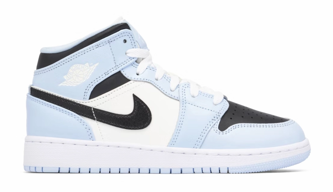 Durable Outsole Rubber AIR JORDAN 1 MID ICE BLUE GS