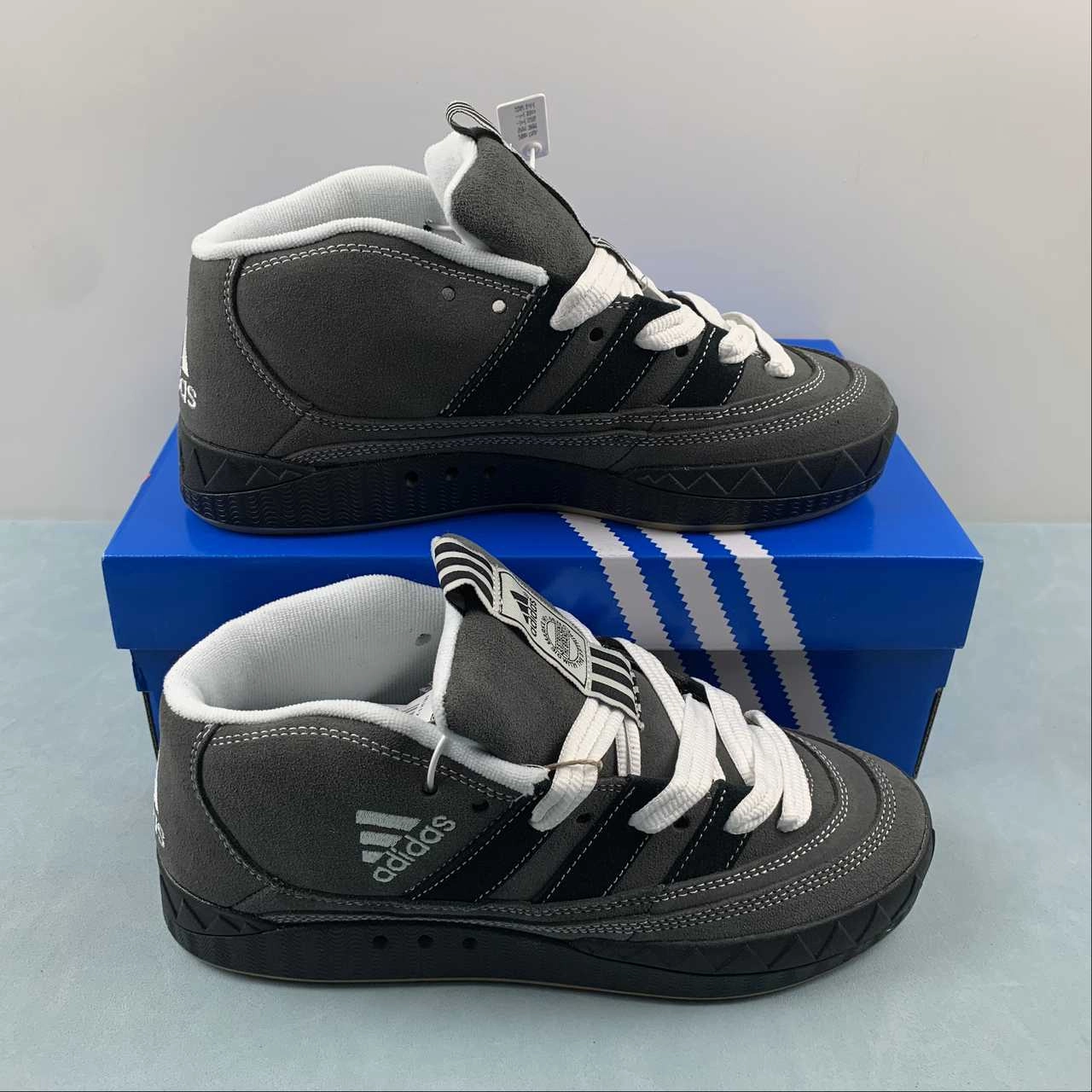 Adidas Adimatic Mid YNuK Grey Black White IE2174 anti - odor shoes training aids