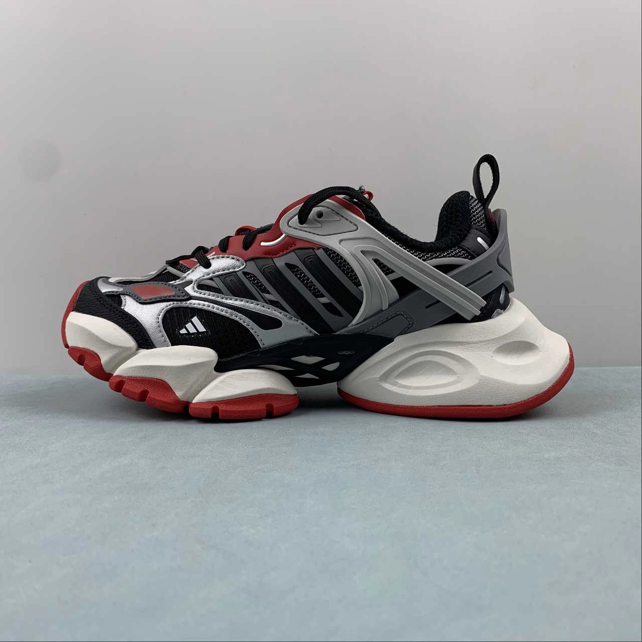Adidas XLG Runner Deluxe Core Black Red Gray IH0615 half - marathoning