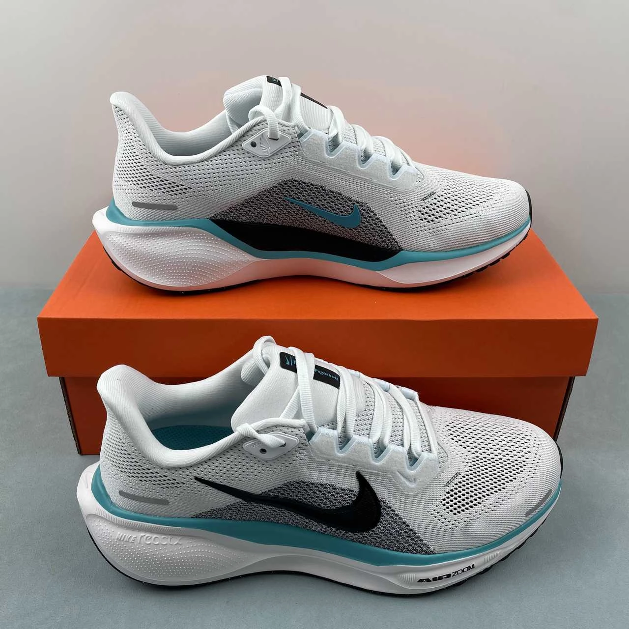 Air Zoom Pegasus 41 White Dusty Cactus Glacier Blue Black FD2722-103 Low friction