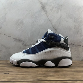 Land Soft Base Grounded Stability Pods Air Jordan 6 Rings White French Blue-Flint Grey-University 322992-141