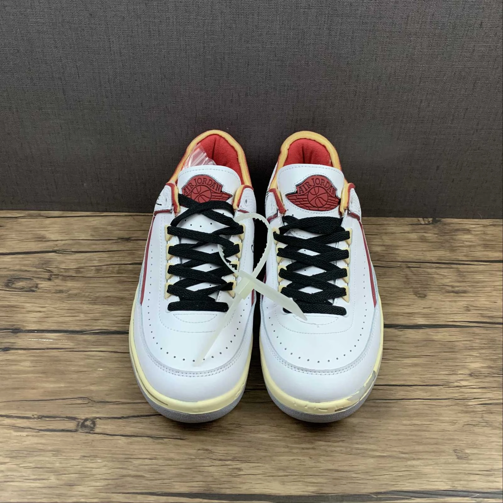 Rubber Sole Off-White x Air Jordan 2 Retro Low SP White Red Black  DJ4375-106