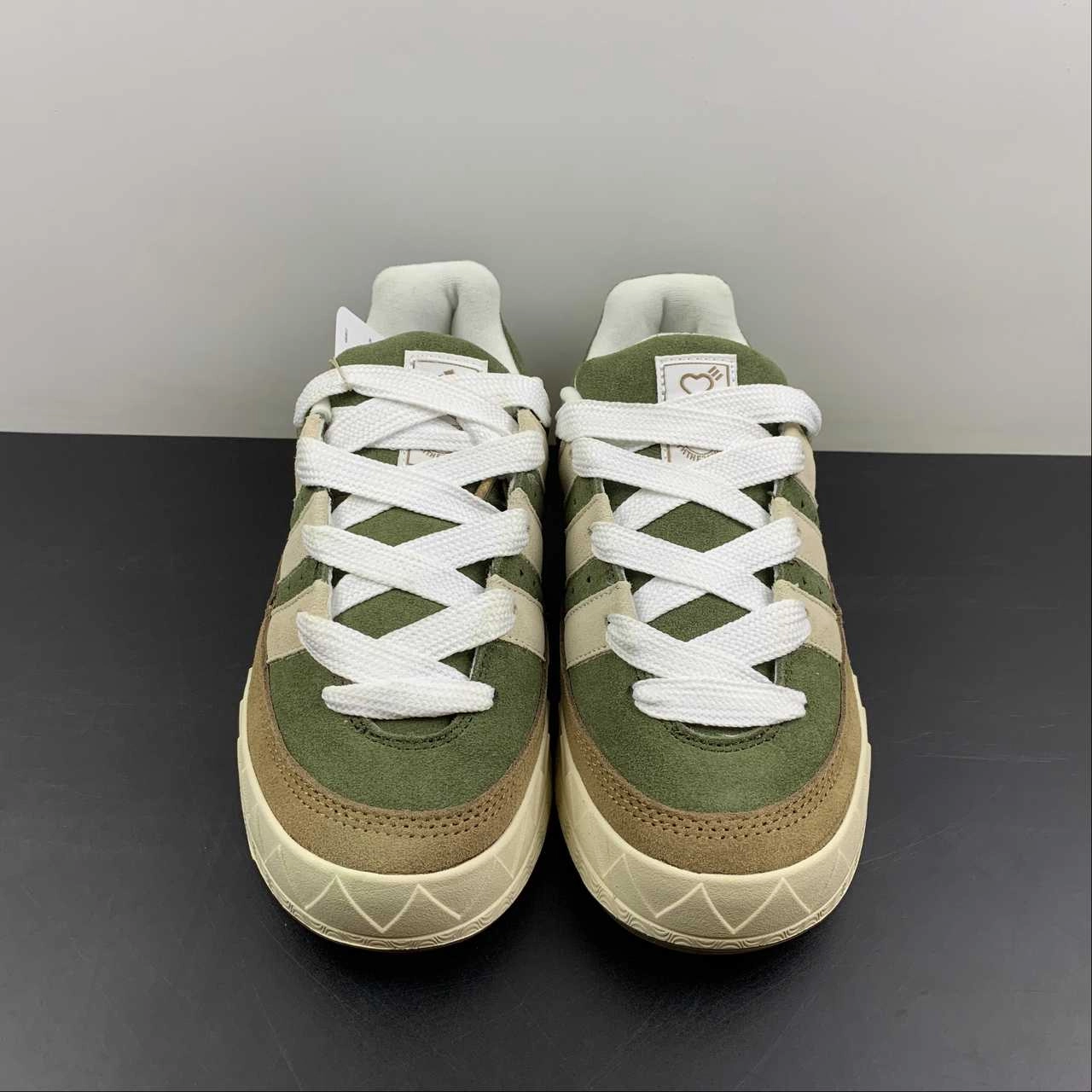 Adidas Adimatic HM Dust Green Cream White HP9914 foot biomechanics Walking Essential