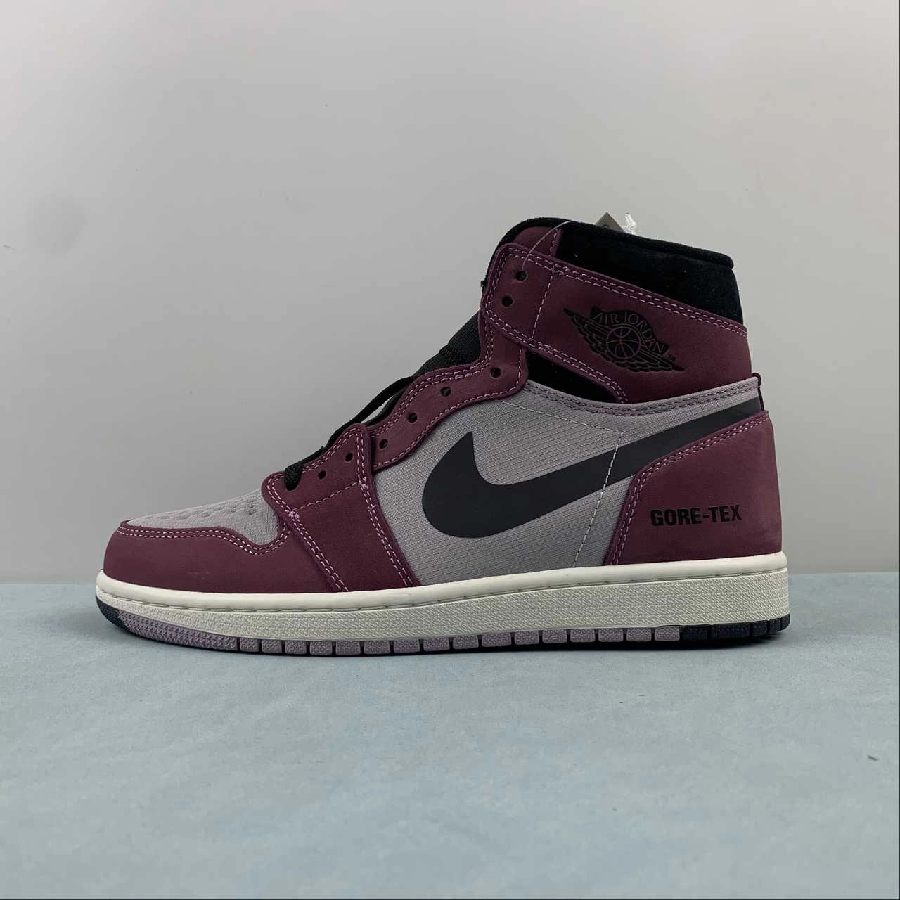 Air Jordan 1 High Element Gore-Tex Berry Gray Black DB2889-500 Stylish Wear
