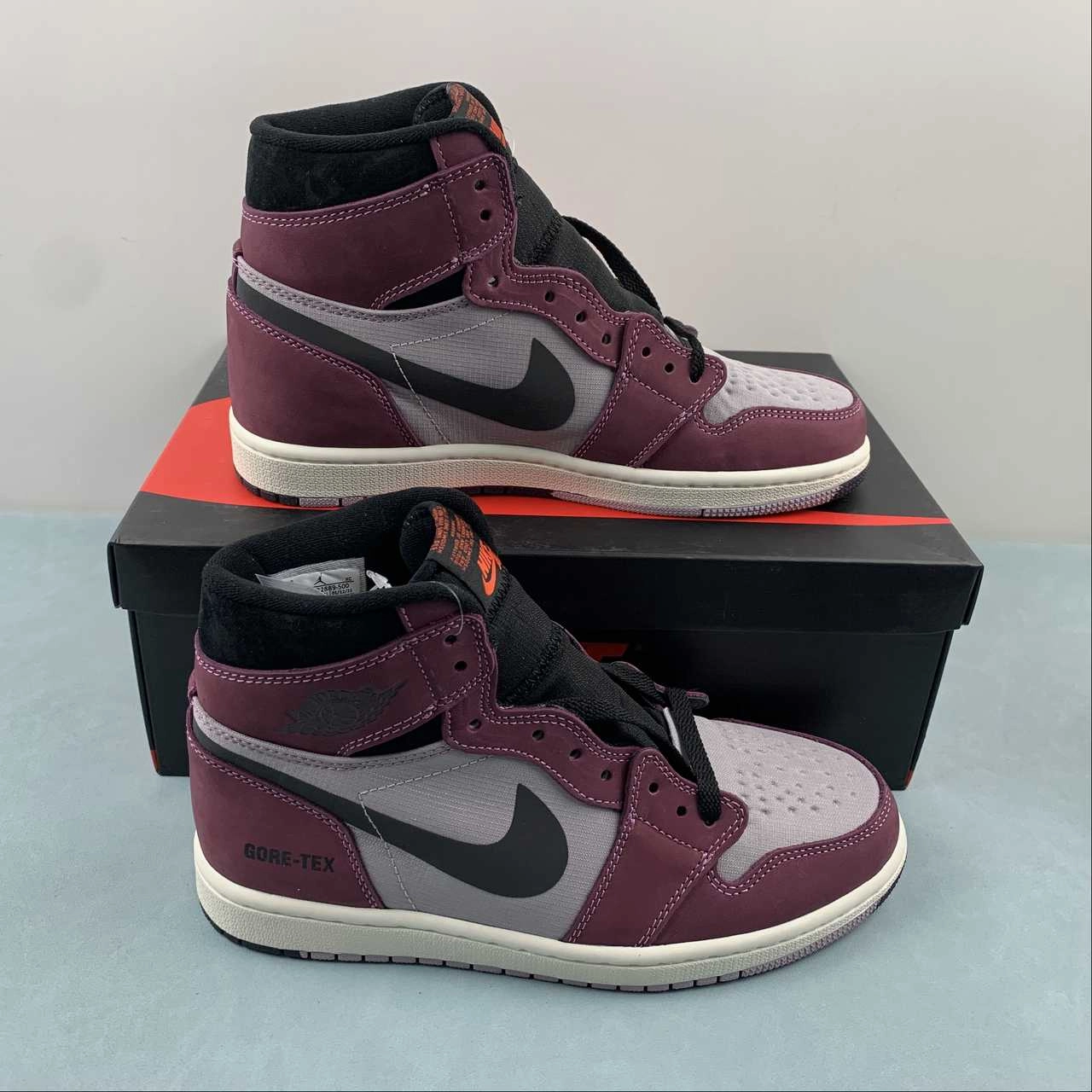 Air Jordan 1 High Element Gore-Tex Berry Gray Black DB2889-500 Anti microbial