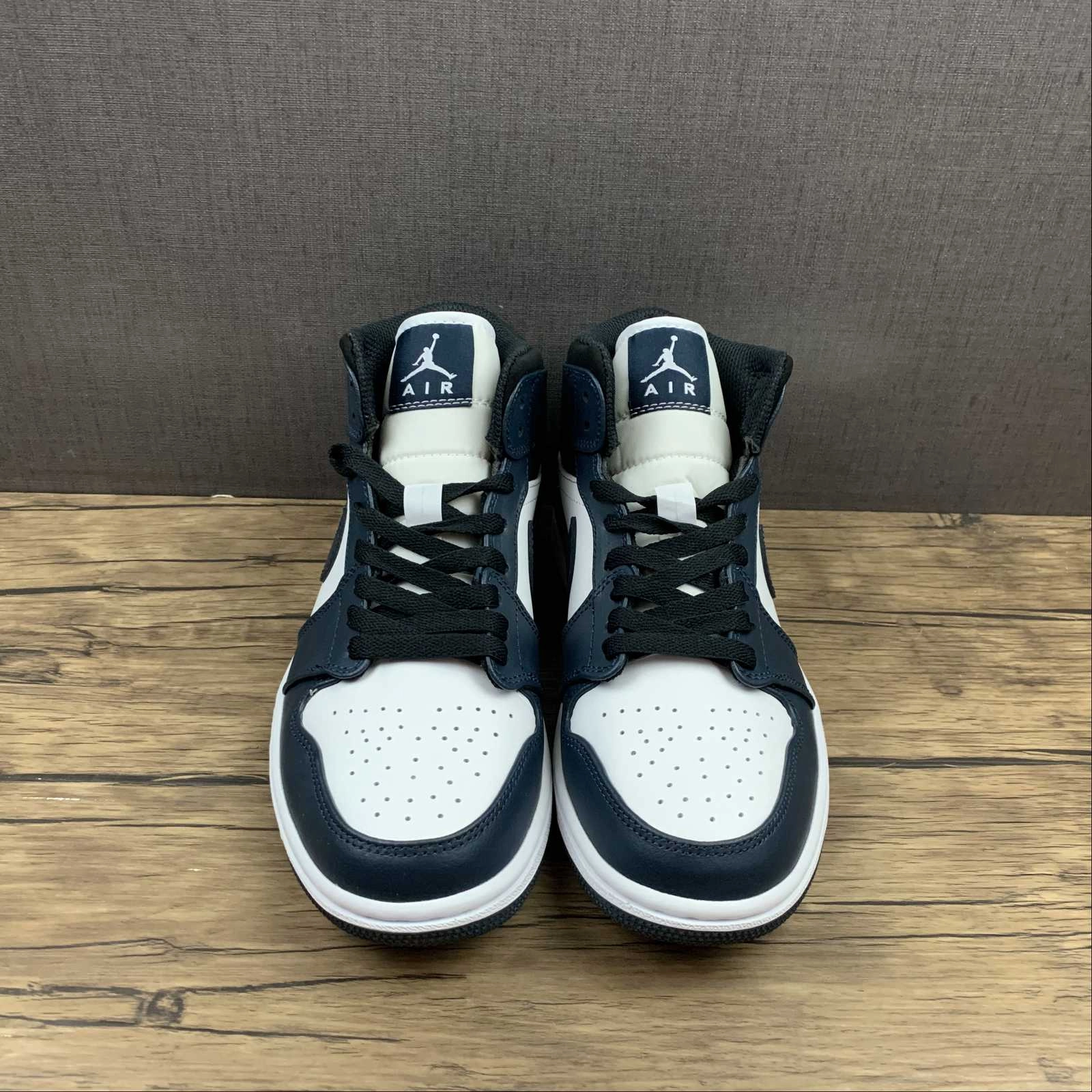 Air Jordan 1 Mid Armory Navy White-Black (2021) 554724-411 Impact Dispersion Layers Firm Cushion