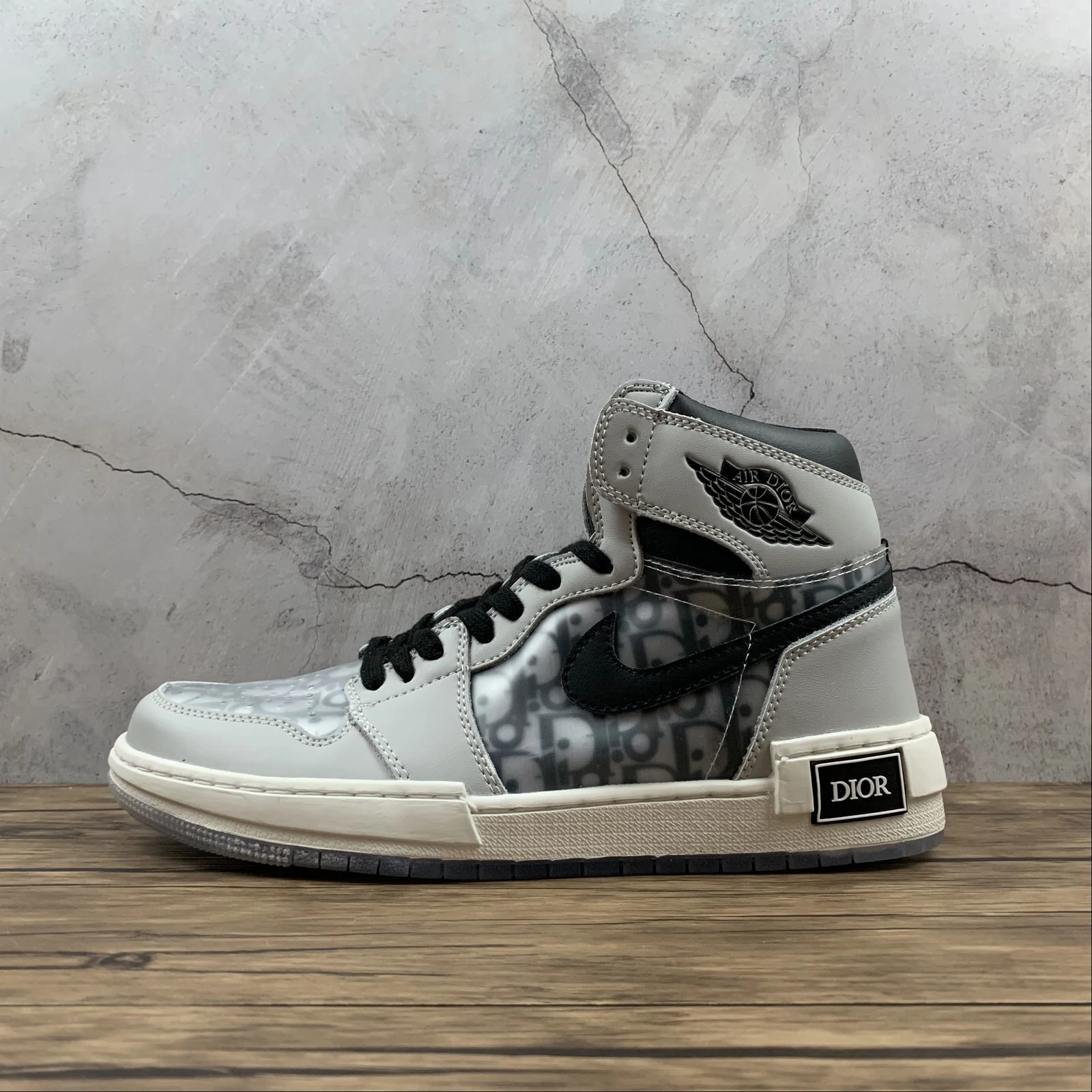 Weather Resistant Coating Air Jordan 1 High Dior Grey Black CN8607-002