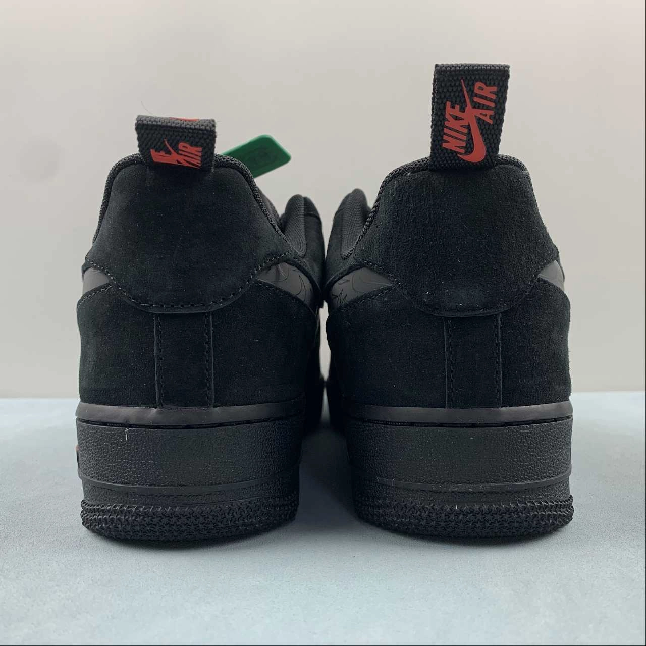 SoftSole Anti Slip Feature Air Force 1 Low Multi-Swoosh Black Orange DZ4514-001