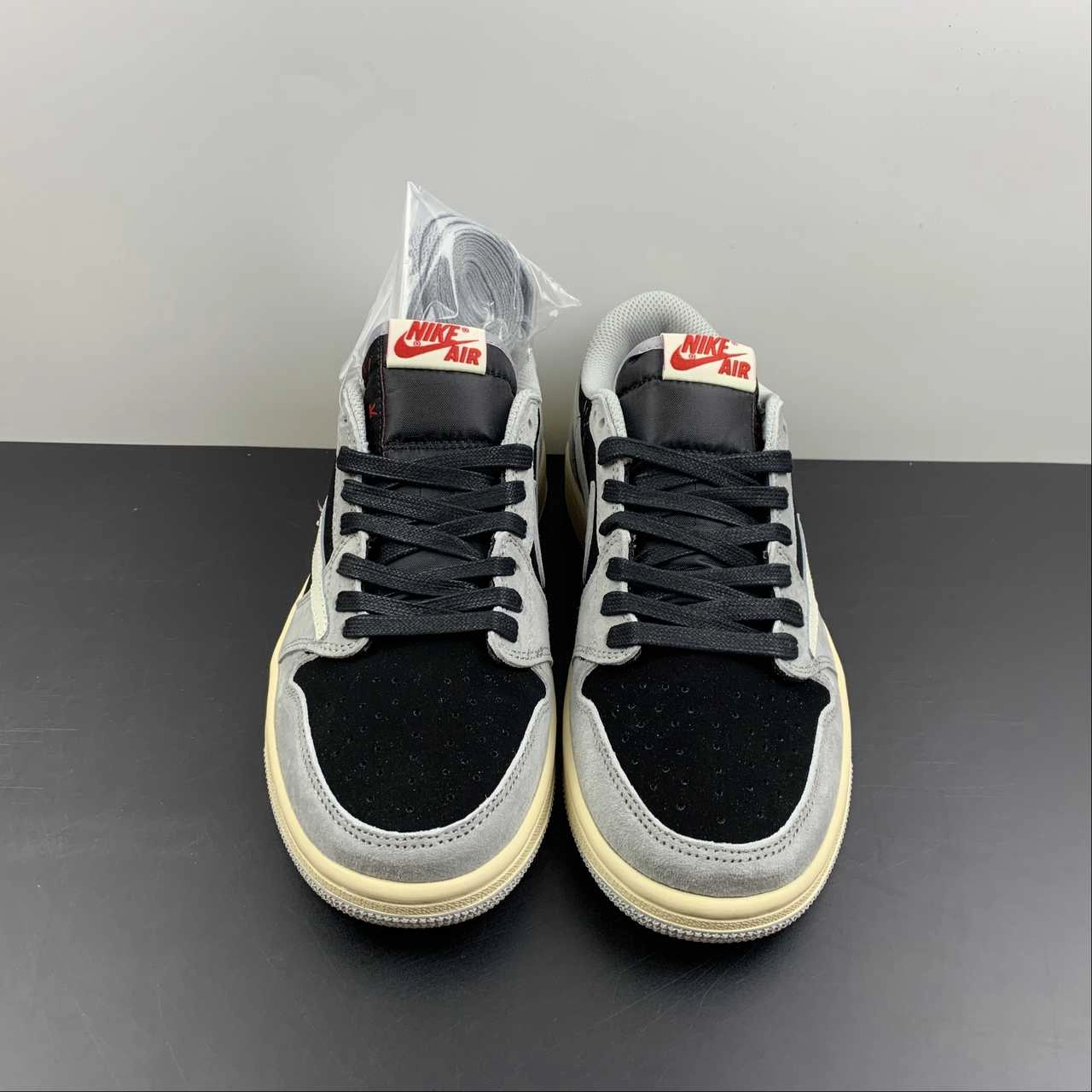 Air Jordan 1 Retro Low OG SP ??Travis Scott?? Black Sail-Phantom DM7866-001 Ultimate look Dynamic Response Technology