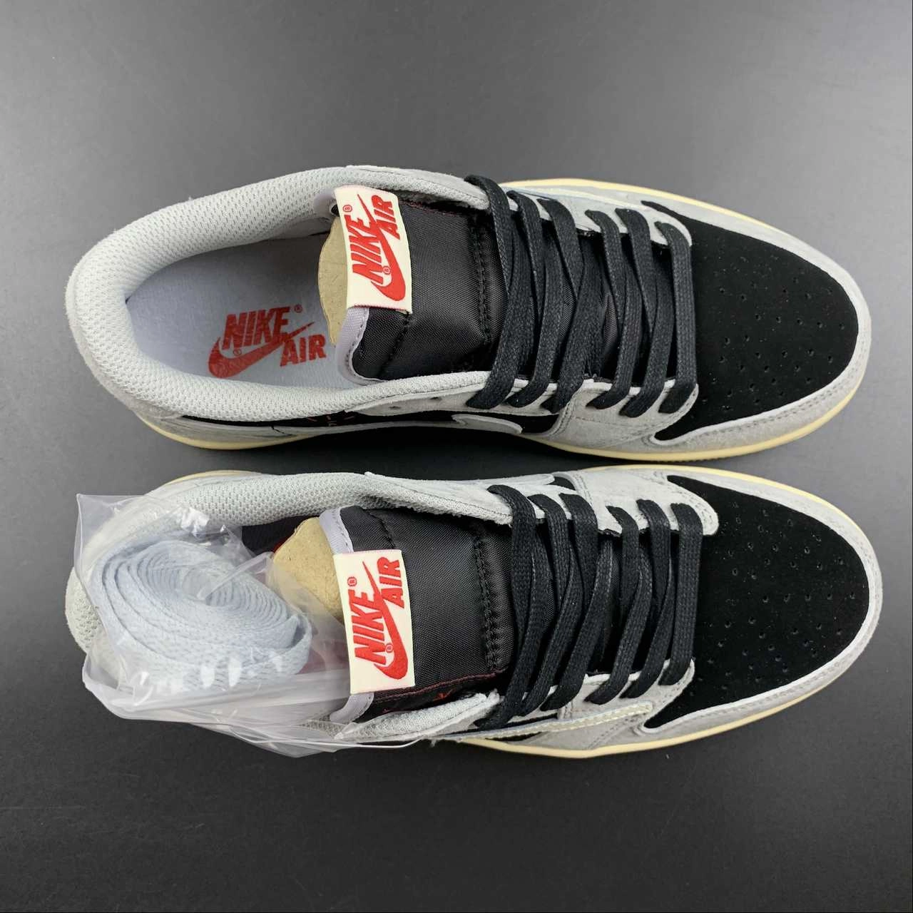 Air Jordan 1 Retro Low OG SP ??Travis Scott?? Black Sail-Phantom DM7866-001 All Setup