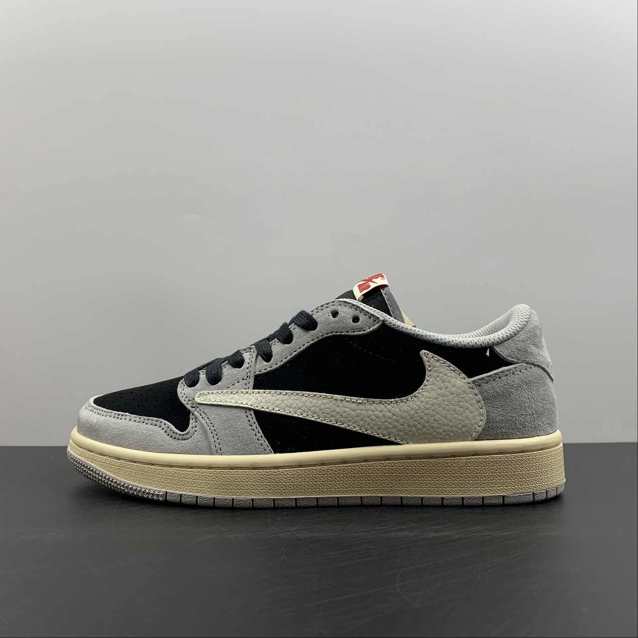 Comfortable Design Features Air Jordan 1 Retro Low OG SP ??Travis Scott?? Black Sail-Phantom DM7866-001