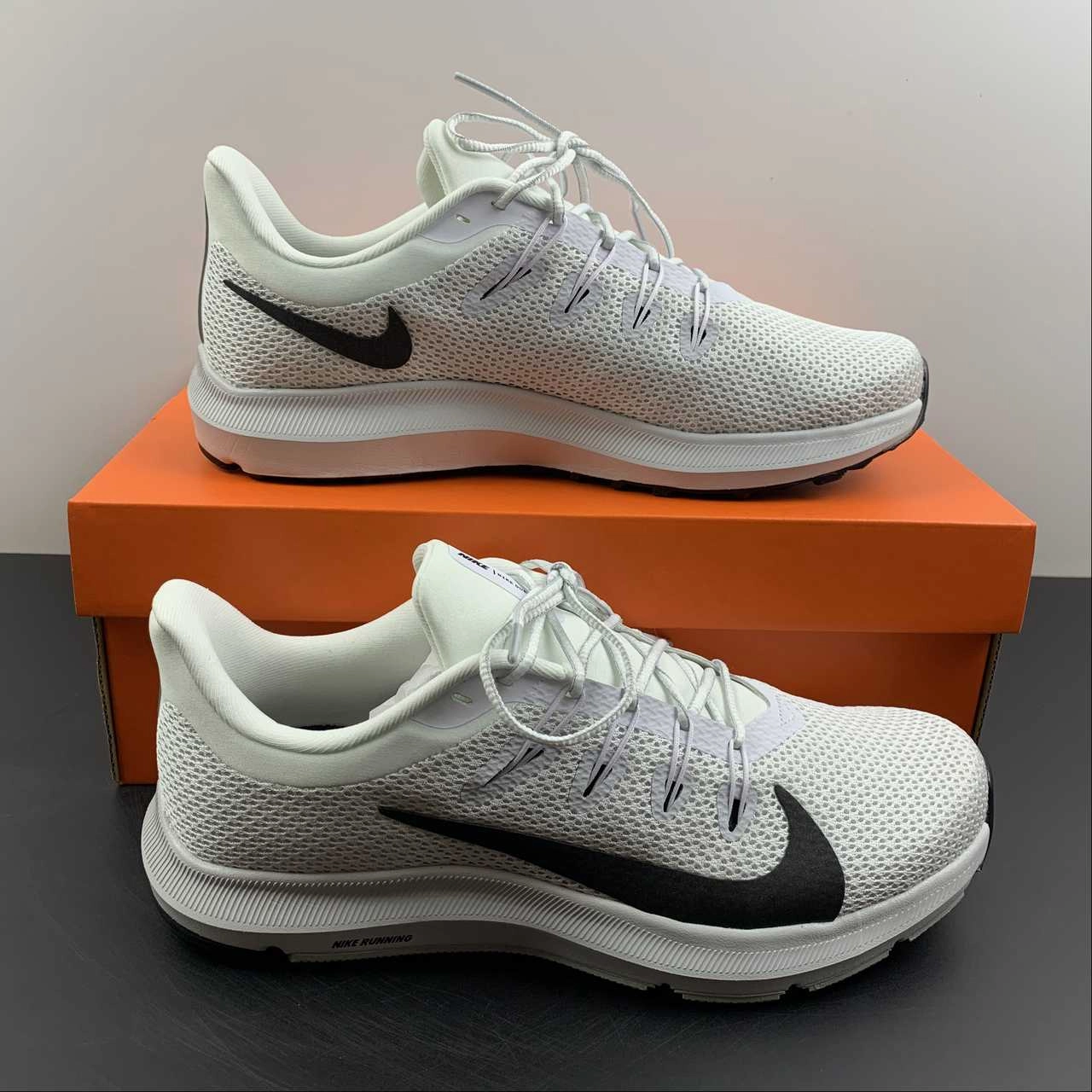Stylish Look Nike Quest 2 White Black-Pure Platinum CI3787-100