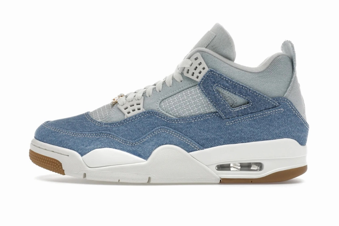 Slip Resistant Outsole Jordan 4 Retro TEX Denim Worn Blue (W)
