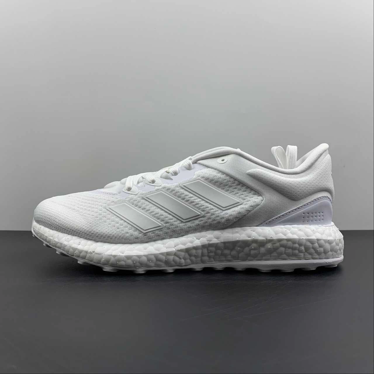 Adidas PureBoost Select Triple White GW3500 buckle - trimmed - design shoes warm weather