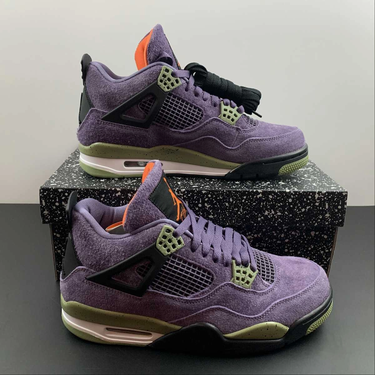 Stretch Woven Collar Fit Daily Air Jordan 4 Retro Canyon Purple AQ9129-500
