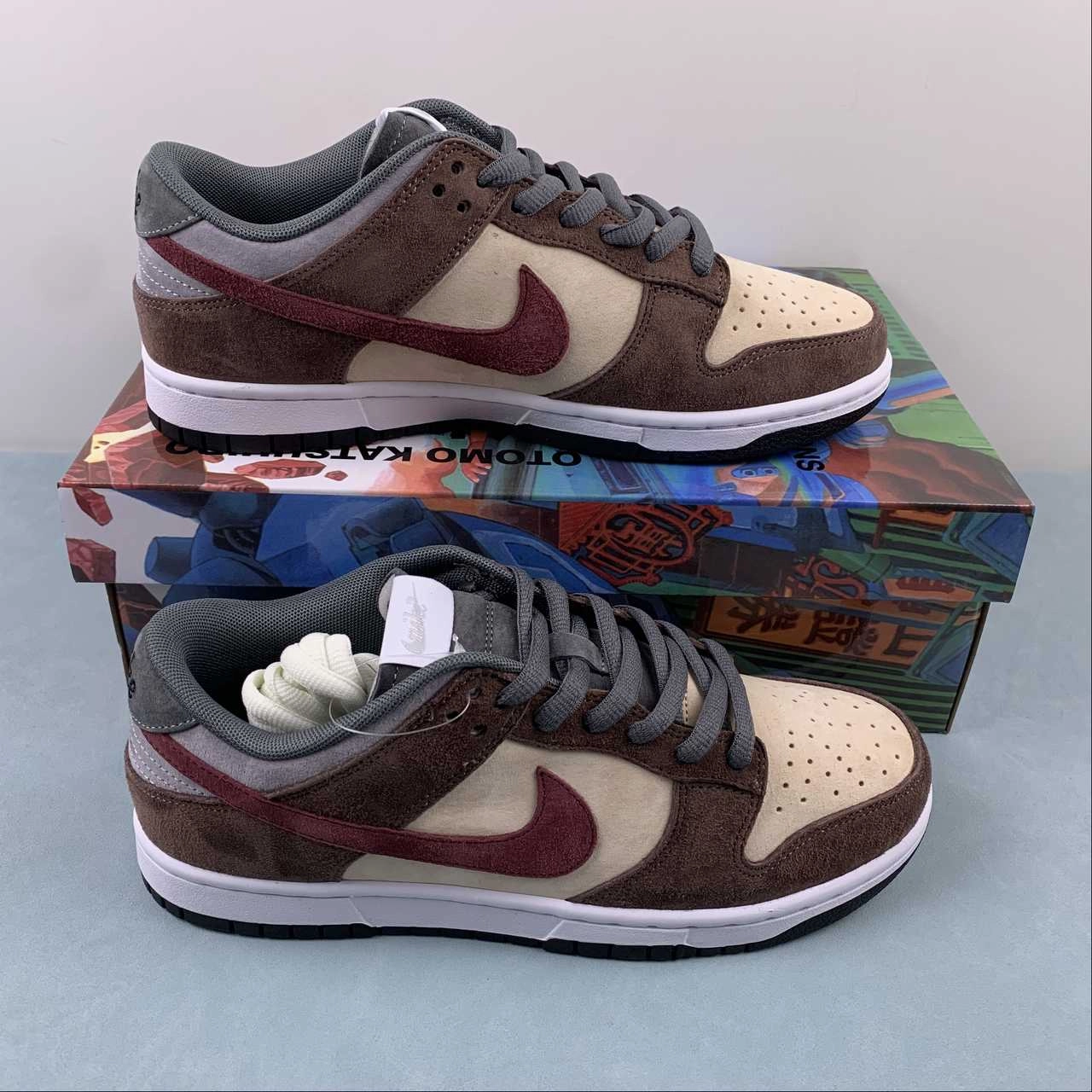 Otomo Katsuhiro x SB Dunk Low Steamboy OST Dark Grey Brown Red CV1026-053 Soft Traction Breathable Feel