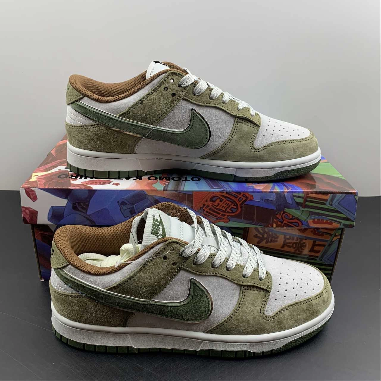 Otomo Katsuhiro x SB Dunk Low Steamboy OST Green Brown Silver FF0918-016 Recycled materials