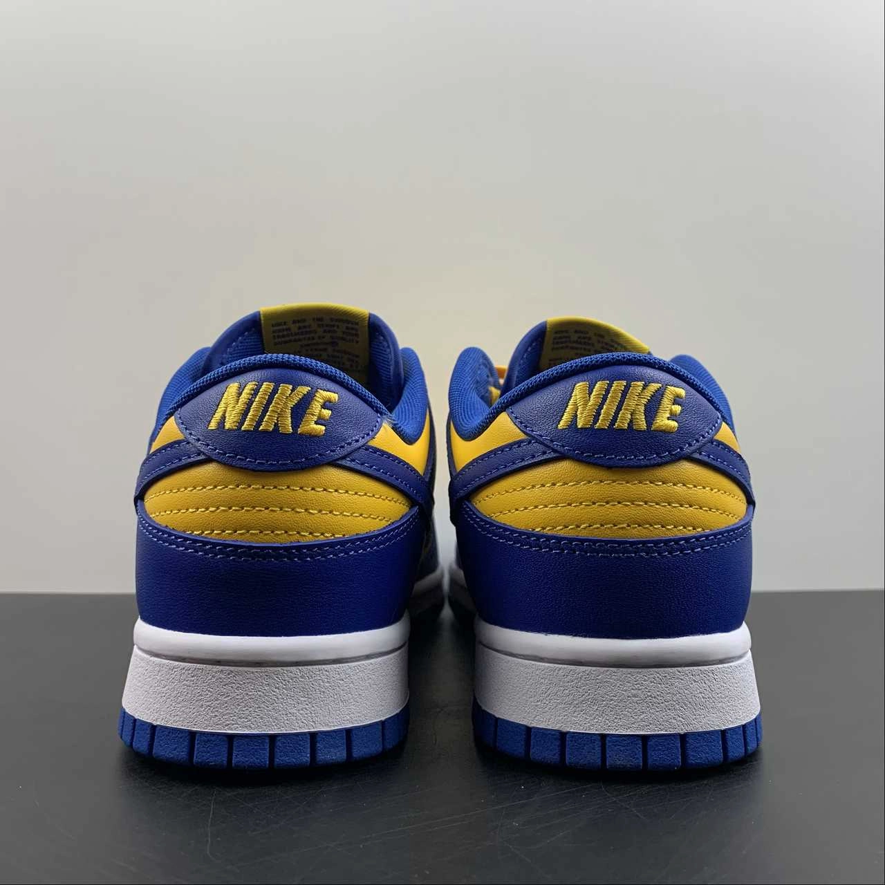 SB Dunk Low UCLA Blue Jay University Gold White DD1391-402 Sleek Style Secure Lace Lock