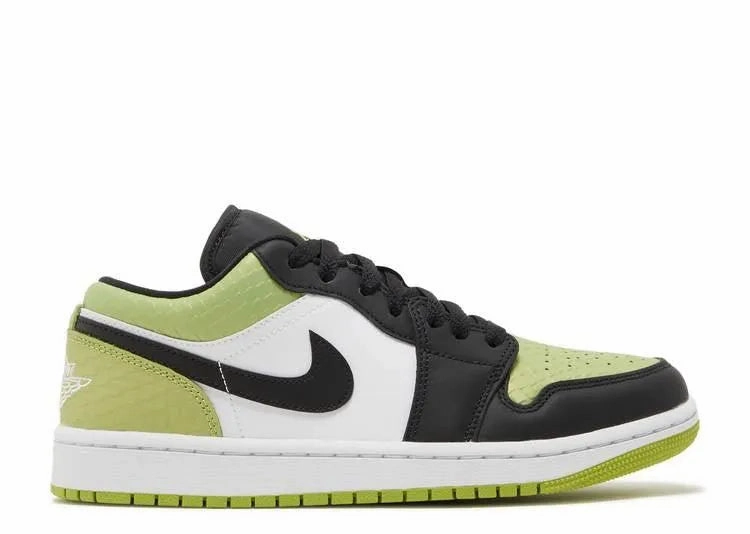 Airy Design Ride Friendly Air Jordan 1 Low Green Snakeskin (W)
