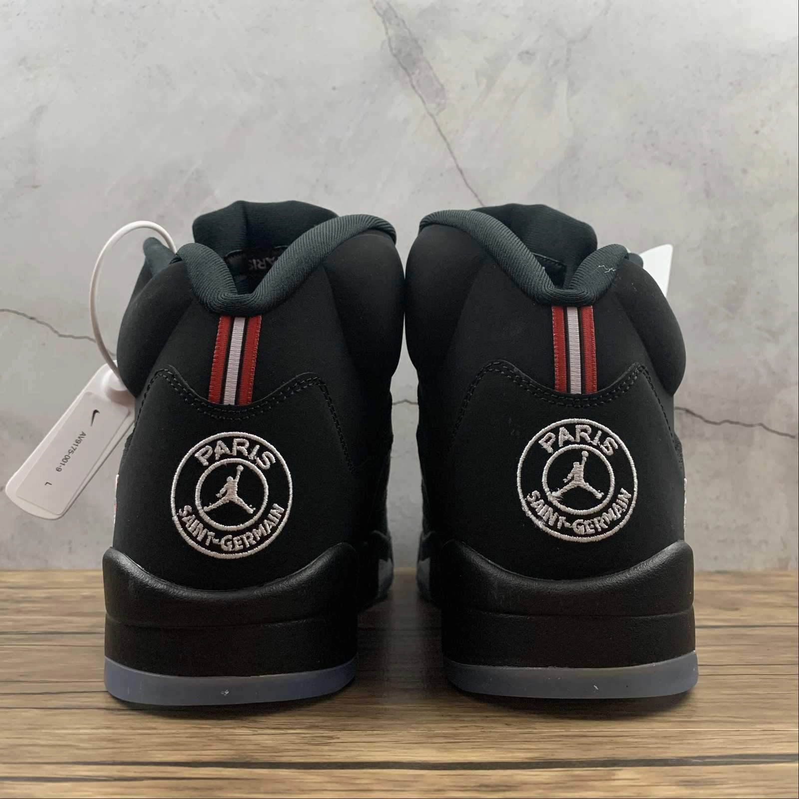 Crowd Hype Comfortable Support Air Jordan 5 Retro Paris Saint Germain Black AV9175-001