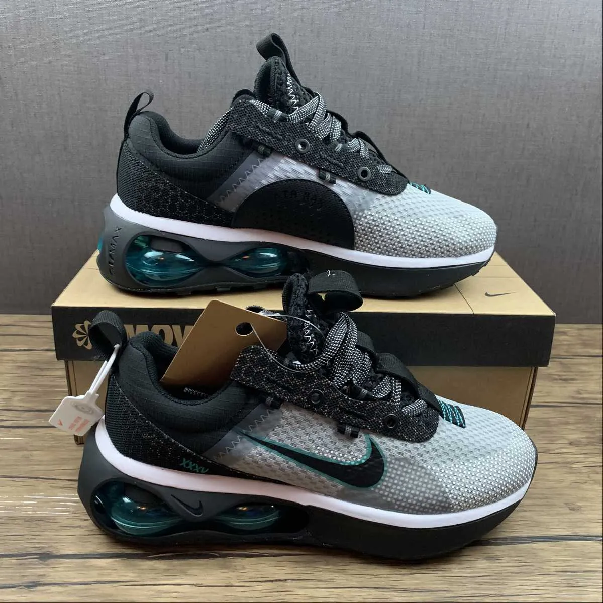 Flexible Laces Comfortable Responsive Midsole Air Max 2021 SE Wolf Gray Black White Clear Jade DH5135-001