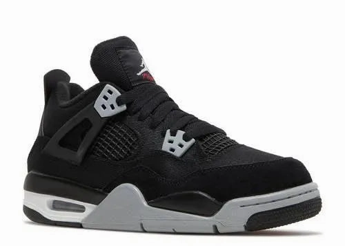 Air Jordan 4 Black Canvas (GS) Thermal Bonded Seams